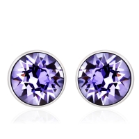 Aretes de Cristal Austriaco Color Morado