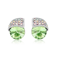 Aretes de Cristal Austriaco Verde