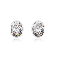 Preciosos Aretes Color Blanco de Cristal Swarovki
