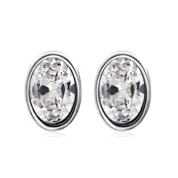 Hermosos Aretes de Cristal Austriaco Color Blanco