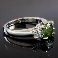 Elegante Anillo de Plata .925 con Turmalina