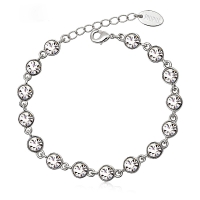 Hermosa Pulsera de Swarovski con Cristales Blancas