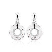 Hermosos Aretes en Plata de Ley con Cristal Swarovski