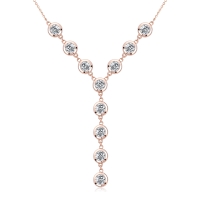 Collar de Cristales Cristal Austriaco con Baño de Oro Rosa de 18K