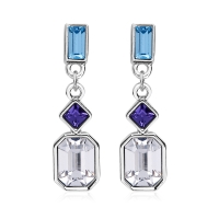 Aretes de Cristal Austriaco Blanco