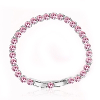 Pulsera de Cristal Swarovski Con Rodio