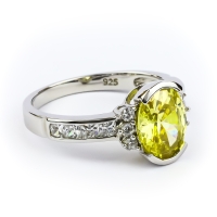 Hermoso Anillo de Citrina en Plata .925