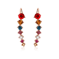 Aretes Con Cristal Austriaco de Colores