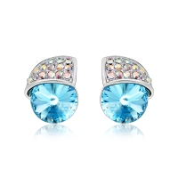 Aretes de Cristal Austriaco Azul