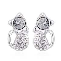 Aretes de Gato con Cristales
