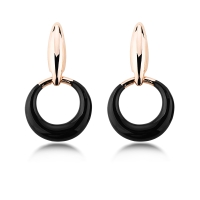Hermosos Aretes Redondos color Negro