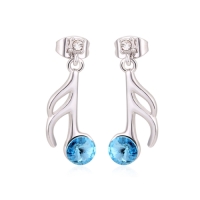Aretes de Rodio con Cristal Austriaco