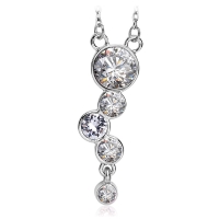 Hermoso Collar con Cristales Cristal Austriaco de Color Blanco