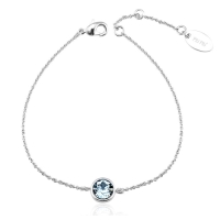 Linda Pulsera Cristal Austriaco con Cristal Aquamarina