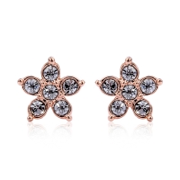 Rose Gold Plated Swarovski Star Earrings