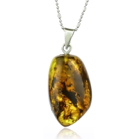 Ambar Genuine Con Plata Collar