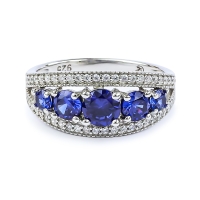 Anillo de Plata de Ley con Tanzanita
