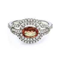 Anillo de Plata Fina .925 con Zultanita Bicolor