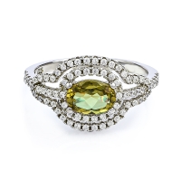 Anillo de Plata Fina .925 con Zultanita Bicolor