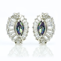 Preciosos Aretes de Plata .925 y Topacio Místico