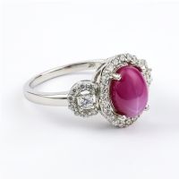 Rubi Estrella Anillo de Plata