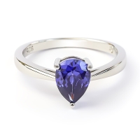 Anillo de Compromiso en Plata con Tanzanita