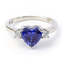 Corte Corazon Anillo de Tanzanita