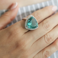 Anillo de Paraiba Corte Trillante