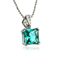 Colgante de Paraiba Con Plata