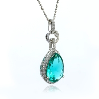 Hermoso Dije de Plata y Paraiba