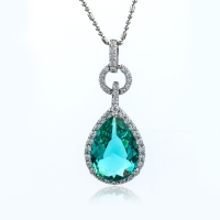 Hermoso Dije de Plata y Paraiba