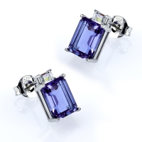 Aretes de Plata Con Alejandrita Cambia de Color