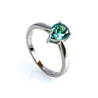 Anillo de Compromiso en Plata con Alejandrita