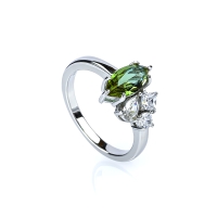 Anillo de Plata Corte Marquesa Zultanita