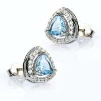 Aretes de Plata con Aguamarina