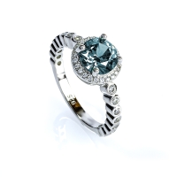 Anillo de 7 mm Alejandrita Con Plata de Ley