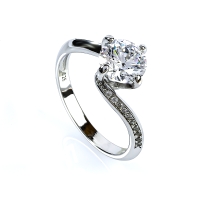 7 mm Anillo de Plata .925 Compromiso