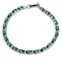 Brazalete de Alejandrita Gemas Pequeñas Ovaladas