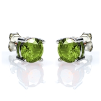 Aretes con Peridoto en Plata .925