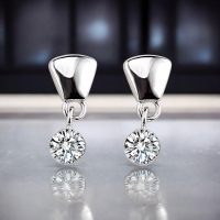 Aretes de Cristal Austriaco Blancas