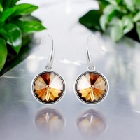 Lindos Aretes Redondos color Champagne