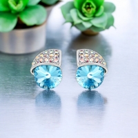 Aretes de Cristal Austriaco Azul