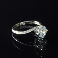 7 mm Anillo de Plata .925 Compromiso