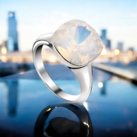 Anillo de Cristal Austriaco Blanco