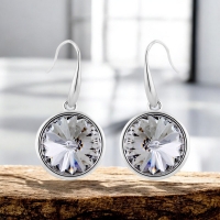 Aretes Redondos de Cristal Austriaco
