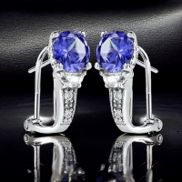 Aretes de Tanzanita con Plata