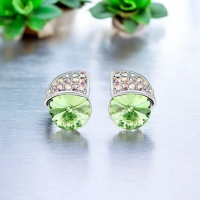 Aretes de Cristal Austriaco Verde