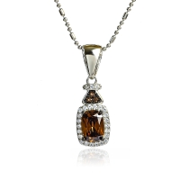 Juego de Pendiente y Aretes de Diamantes de Chocolate