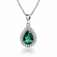 Hermoso Dije de Plata .925 con Alejandrita Azul a Verde