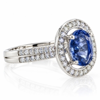 Anillo de Alejandrita Bicolor Azul a Morado